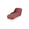 Henz Velvet Chaise Launger in Pink Colour