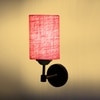 Devansh Metal Electric Wall Light in Black Colour with Pink Shade Count of 1 Light