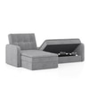 Peckham 3 Seater Click Clack Sofa Cum Bed In Granite Weave Colour