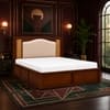 Reva Solid Wood Comfort Queen Bed Box Storage Provincial Teak Finish Mattress 60 x 78 Inches