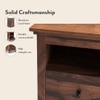 Snooze Solid Wood Bedside Table in Teak Finish