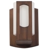Eliante Wooden Wall Lights Wood & Glass Material Dark Brown & White Finish