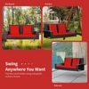 Carry Bird Wicker Patio Furniture Outdoor Balcony Swings In Brown And Red Colour