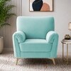 Osbert Velvet 1 Seater Sofa in Tourquise Color