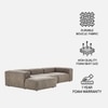 Elegantedge Wood Right Aligned 3-Seater With Upholstery Non Storage Sofa In Grey Colour
