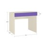 Primera Kids Study Desk with Drawer in Light Woodgrain Finish Lavender Purple Colour