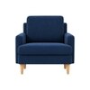 Oliver Boucle Fabric Lounge Chair in Blue Colour