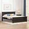 Alexandra Queen Size Bed Without Storage In Amber Walnut Finish