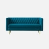 Caraven Fabric Sofa (Teal Blue)