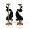 Desert Art Metal Handpainted Peacock Tealight Showpiece Set of 2