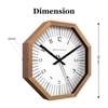 Octagonal Wooden Wall Clock with Natural Wood Frame and Modern Dial