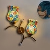 Devansh Metal Electric Wall Light in Gold Colour with Multi Shade Count of 2 Lights