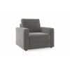 Apollo 1 Seater Fabric Sofa in Ash Grey Velvet Colour