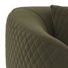 Amora 3 Seater Fabric Sofa In Deep Olive Velvet Colour