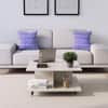Hexa Engineered Wood Coffee Table With Metal Legs In Frosty White