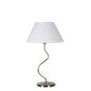 Lysandra Zigzag Antique Brass Table Lamp with White Cotton Shade