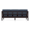 Cairo 3 Seater Wooden Sofa (Midnight Indigo Blue)