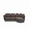 Aria 4 Seater L Shaped Corner Sofa Right Facing Chaise Brown