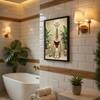 The Castle Decor Funny Giraffe Reading Newspaper Bathroom Wall Art 8x12 Inch
