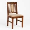 Globally Indian Corinne Solid Sheesham Wood 6 Seater Dining Table Set 6 Chairs Beige