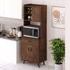 Serrenh Engineered Wood Kitchen Cabinet Rack In Brown Maple Finish