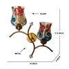 Devansh Metal Electric Wall Light in Gold Colour with Multi Shade Count of 2 Lights