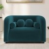 Homro Velvet 1 Seater Sofa in T Blue Colour