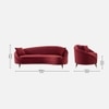 Corpen Fabric Sofa (Maroon)