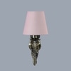 Devansh Metal Electric Wall Light in Antique Gold Colour with Grey Shade Count of 1 Light