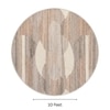 Handmade Round Wool Rug Modern Minimalist Beige 10 Feet Carpet