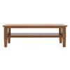 Malabar Rectangular Solid Wood Coffee Table In Amber Walnut Finish