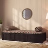 Harvey Day Bed in American Walnut Finish with Terracotta and Grey Colour