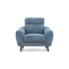 Ronan 1 Seater Fabric Sofa in Denim Blue Colour