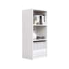 Hexa Engineered Wood Bookshelf Multipurpose Storage Rack in Frosty White Colour