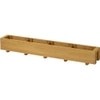 Wooden Slim Herb Planter with Divider Natural 120 cm