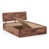 Terence Solid Wood King Size Box Storage Bed In Teak Finish