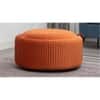 Loofy Ottoman with Strage Color in Orange