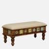 Rangrez Sheesham Wood 6 Seater Dining Set in Provincial Teak Finish with Cushioned Bench