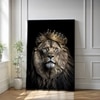 The Castle Decor Crowned Lion King Wall Art Framed Painting 20x30 Inch