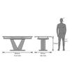 Caribu Glass 4 To 6 Seater Extendable Dining Table In White High Gloss Finish