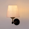 Devansh Metal Electric Wall Light in Black Colour with White Shade Count of 1 Light