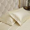 Stoa Paris Satin Pillow Covers,  Premium Plain Pillow Cover Set of 2, 68L x 45W cms - Ivory