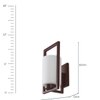 Eliante Modern Wall Lights Mild Steel & Glass Material Dark Wood & White Finish
