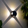 Vista Grey 4-Way Outdoor Led Wall Light