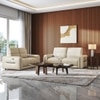 Linaro Leather Two Seater Double Motor Recliner In Grey Colour