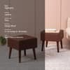 Axel Faux Leather Tufted Wooden Stool for living room Set of 2