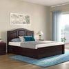 Ballito Solid Wood King Size Box Storage Bed In Mahogany Finish