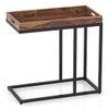 Harlequin Solid Wood Side Table in Teak Finish