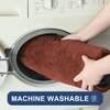 Luxe Home Polyester Newman Contour Bath Mat Set of 2 (Rust 45x75 cm & 40x45)