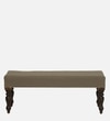 Laasya Sheesham Wood Upholstered Bench In Walnut Finish